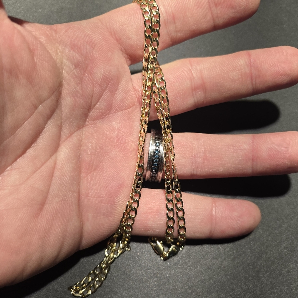 Gold Cuban link necklace....24122